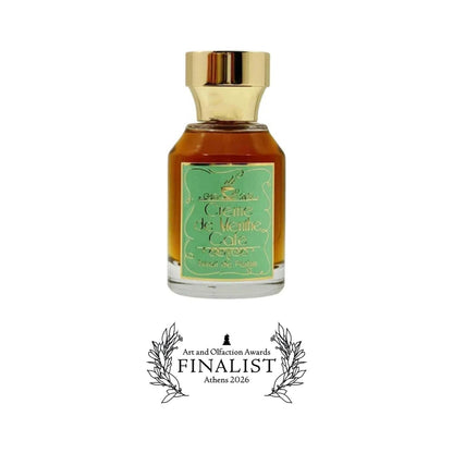 Crème de Menthe Café by Statik Olfactive with the Art and Olfaction Awards Finalist banner, Athens 2026